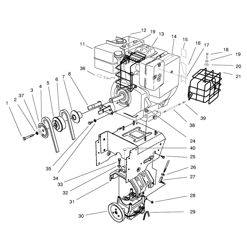 ENGINE, TRANSMISSION DRIVE ASSEMBLY