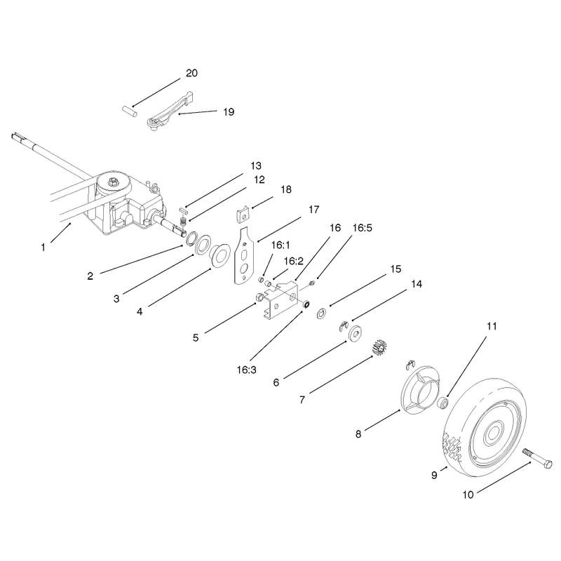 Gear Case and Rear Wheel Assembly