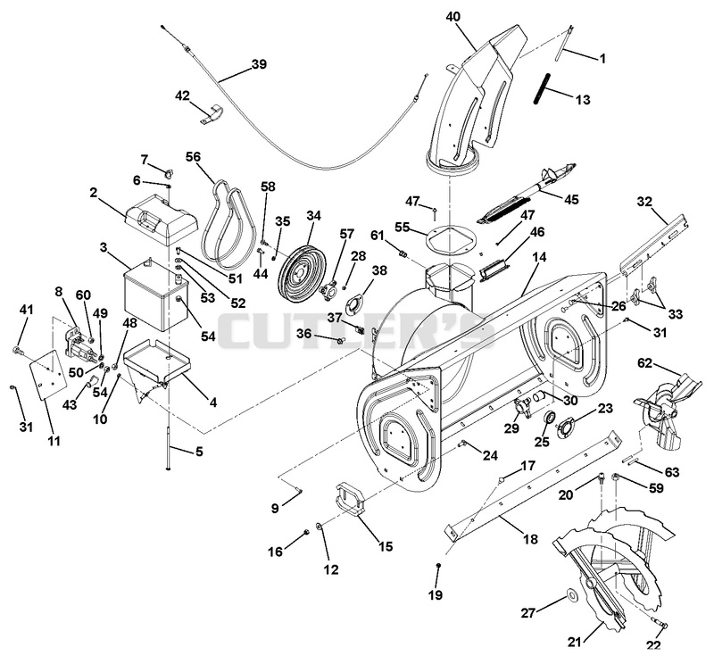 Chute, Auger and Battery