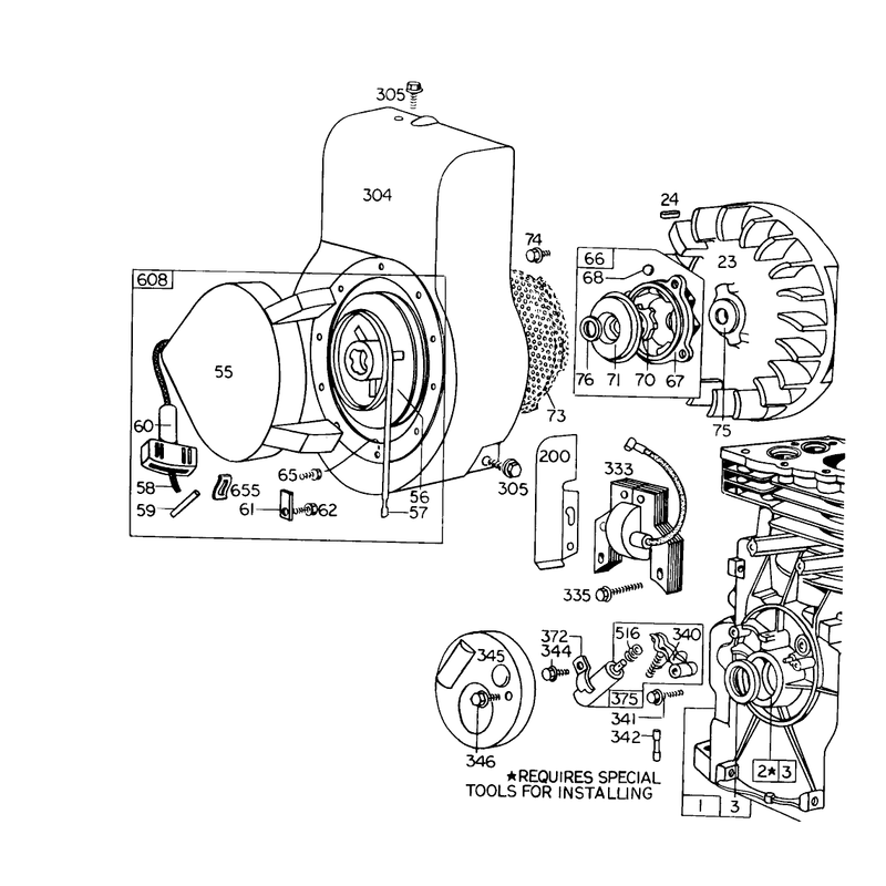 Rewind Starter Assembly