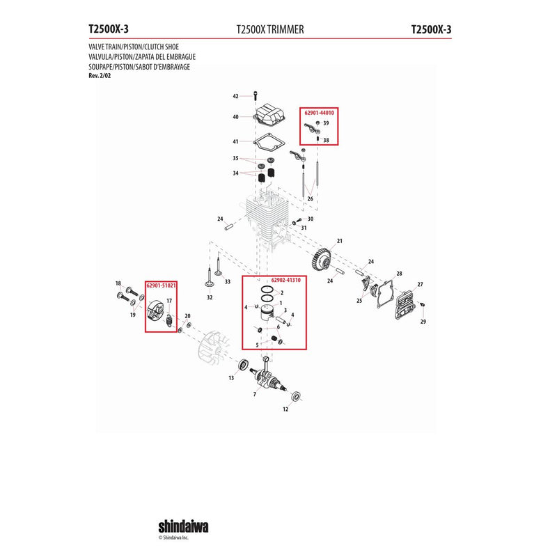 VALVE TRAIN/PISTON/CLUTCH SHOE