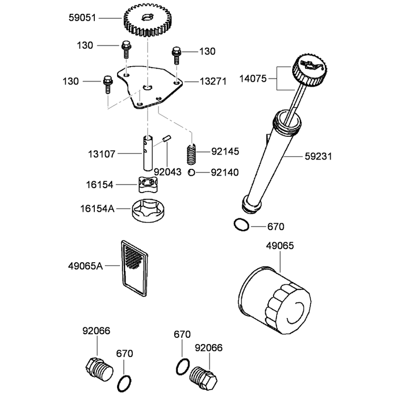 Lubrication Equipment Assembly Kawasaki FH430V-CS25