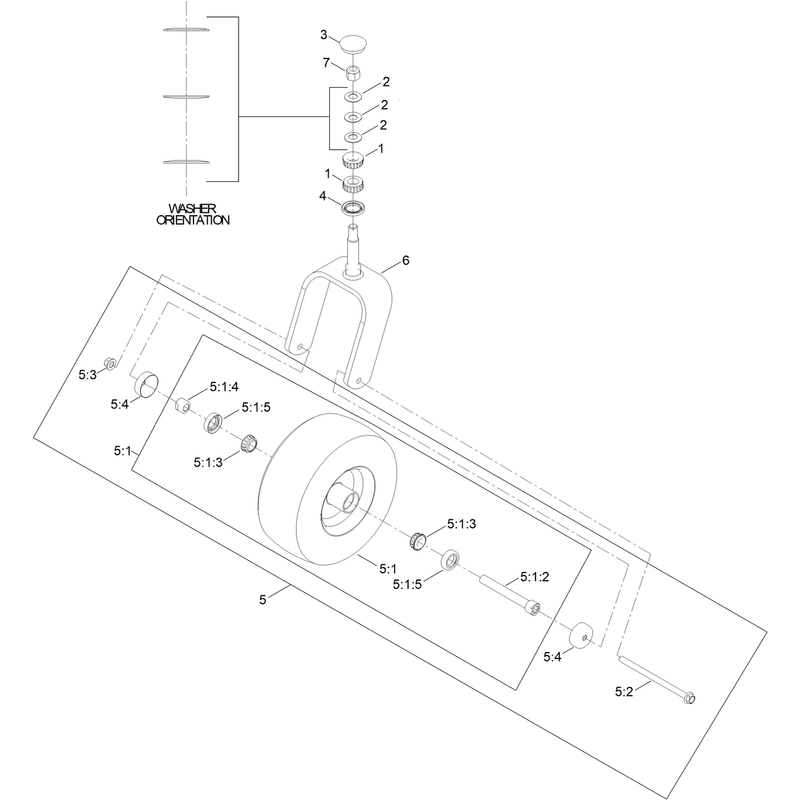 Caster Fork and Wheel Assembly
