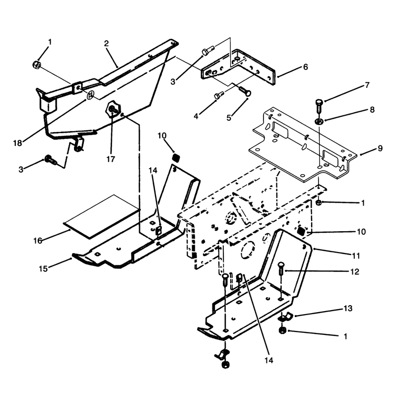Belt Guard and Footrest Assembly