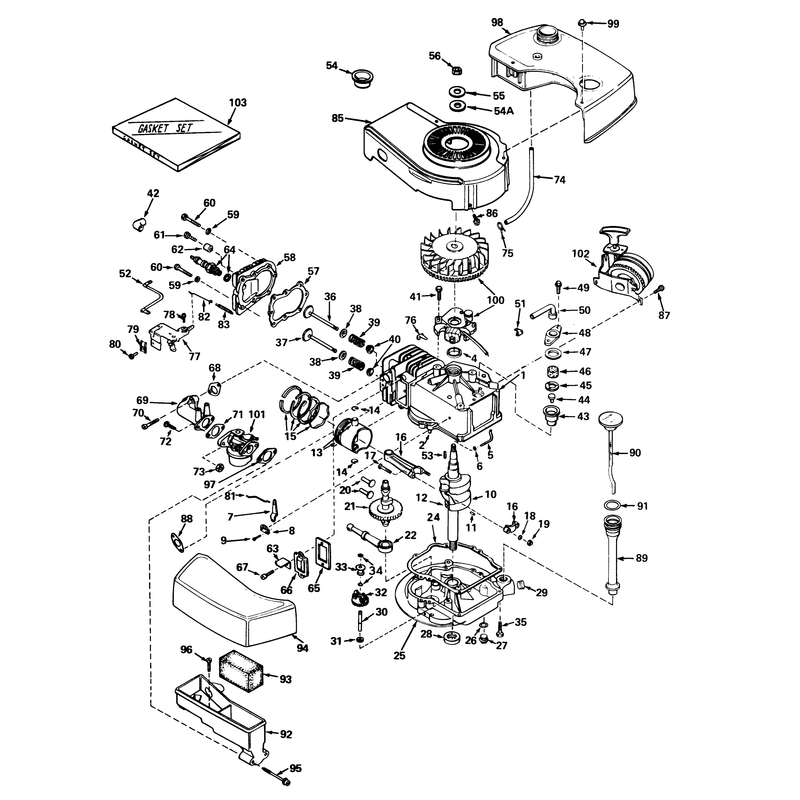 Engine Tecumseh Model Tnt100-10042 Mower Model No 21610