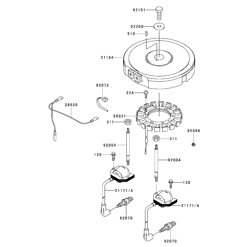 Electric Equipment Assembly Kawasaki FH451V-AS11