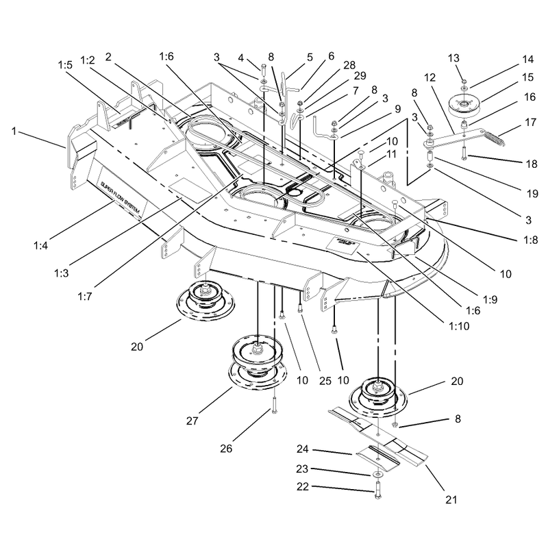 Spindle Pulley and Belt Assembly