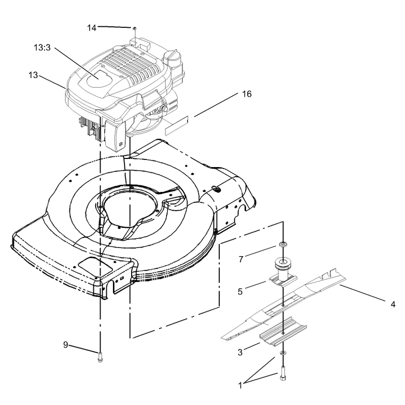 Engine and Blade Assembly