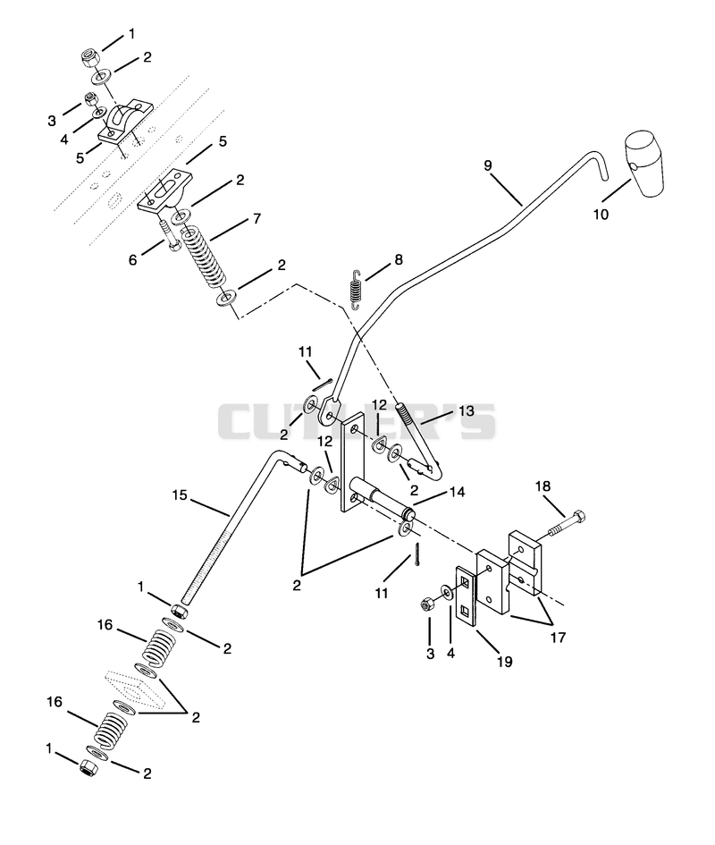 RANGE/DIFFERENTIAL LOCK CONTROL (4 SPEED)