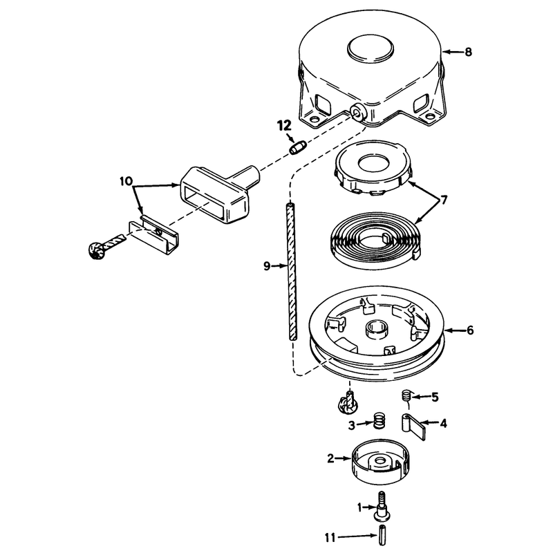 Rewind Starter No 590420a