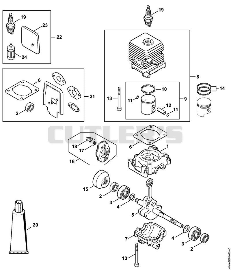 Crankcase, Cylinder