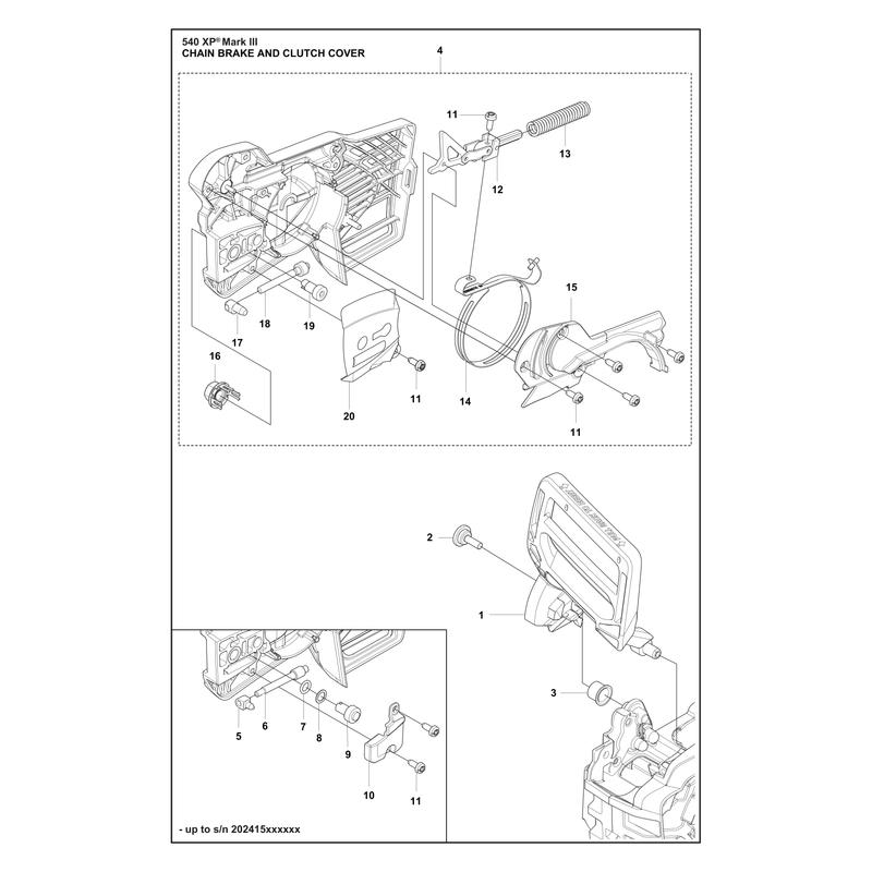 CHAIN BRAKE AND CLUTCH COVER