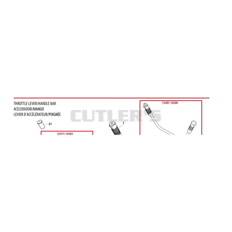 THROTTLE LEVER/HANDLE BAR
