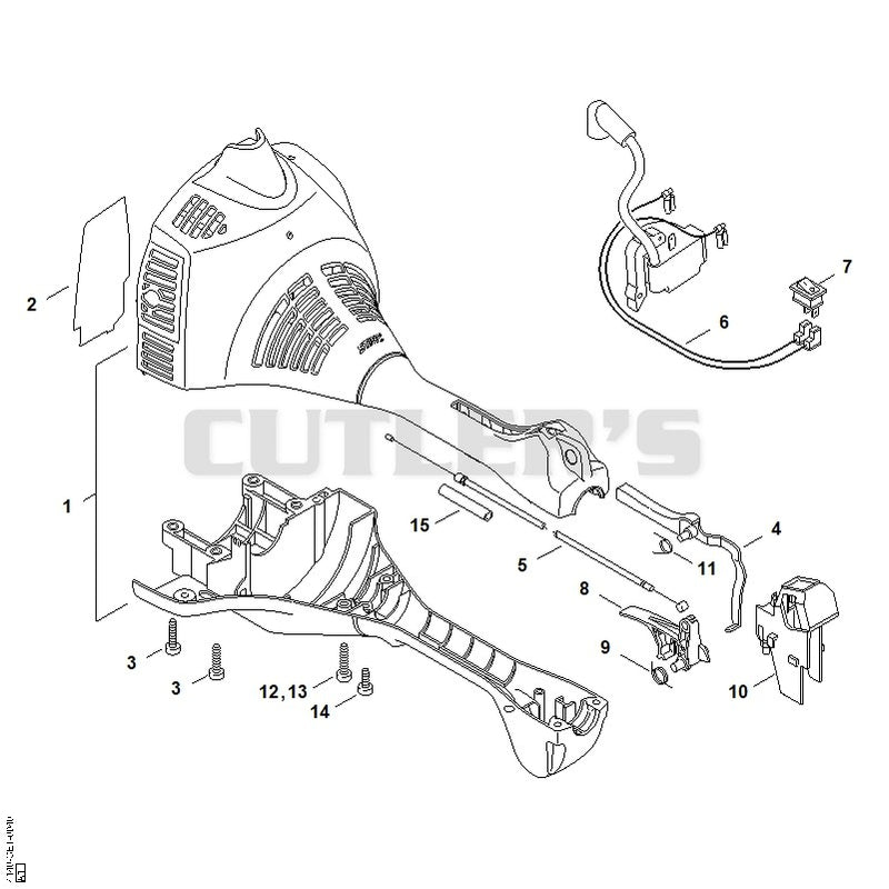 Engine housing (Loop handle) KM 55 R-DZ, KM 55 RC-E DZ