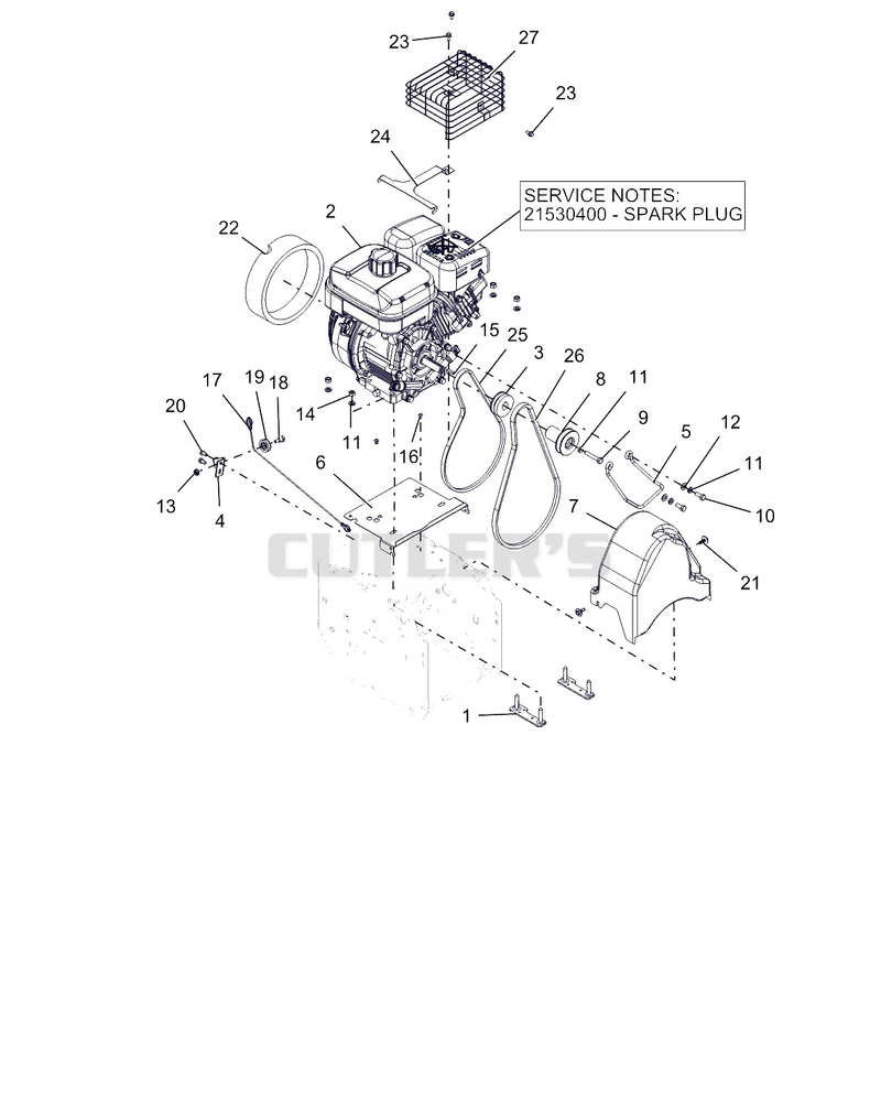 Engine And Belt Drive