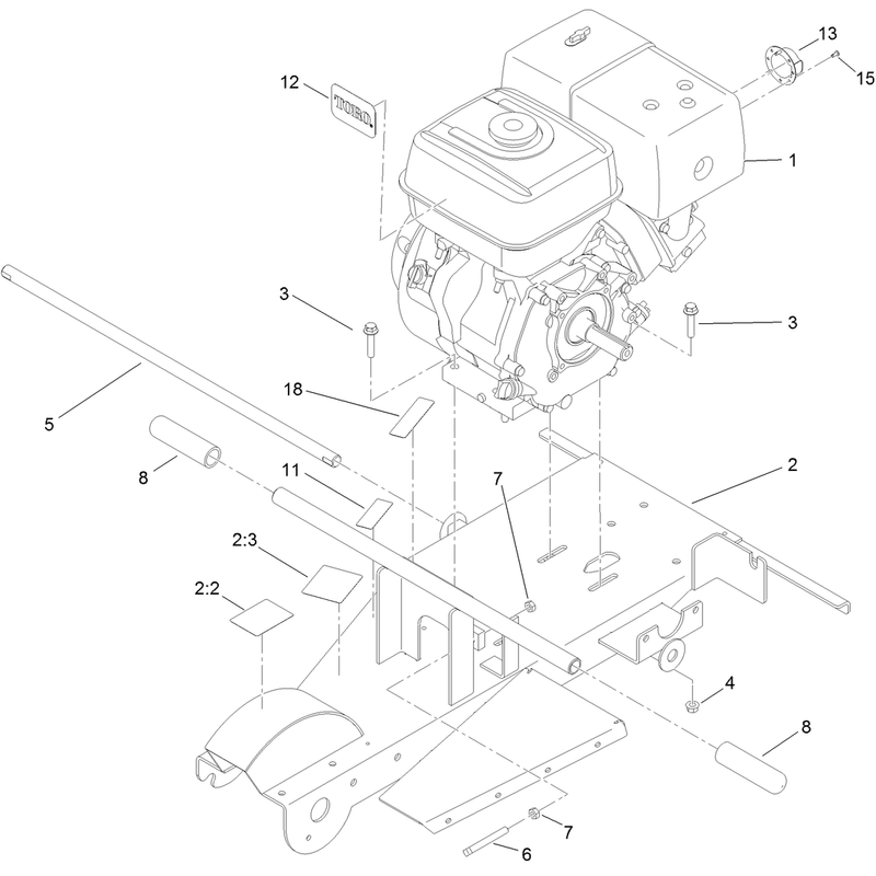 Engine and Frame Assembly