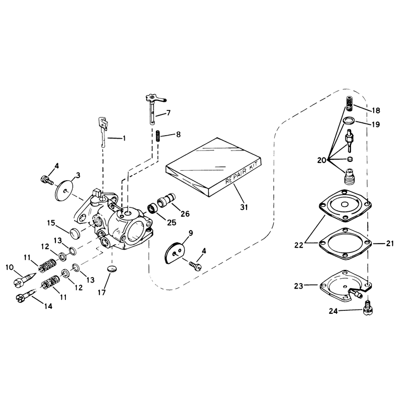 Carburetor No. 632142 Engine Model No. Ah520 Type 1602 Unit Model 38120 & 38130 (used On Units With Serial No. 0500000 & Up)