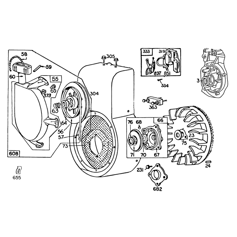 Engine Briggs & Stratton Model No. 252416-0677-01