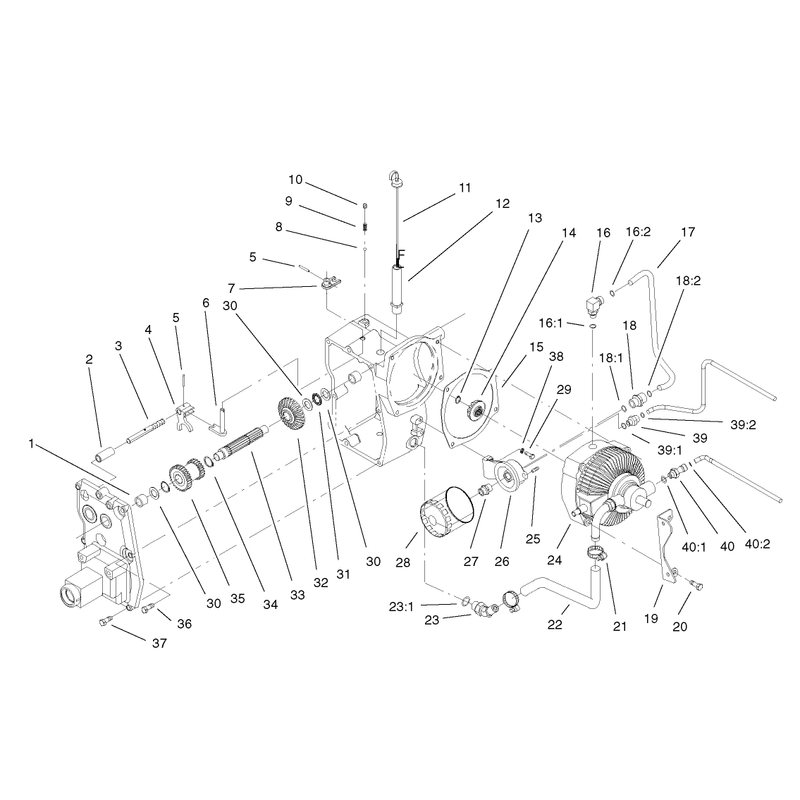 Hydro Trans Axle Assembly Cont