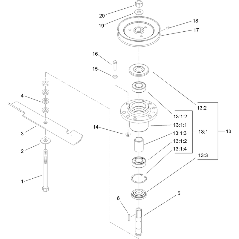 Spindle and Blade Assembly