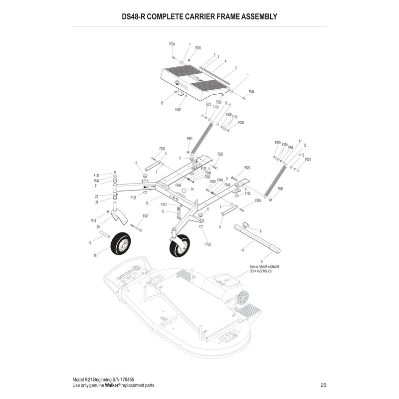 DS48-R COMPLETE CARRIER FRAME ASSEMBLY