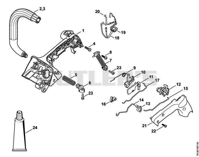 Handle housing, Handlebar