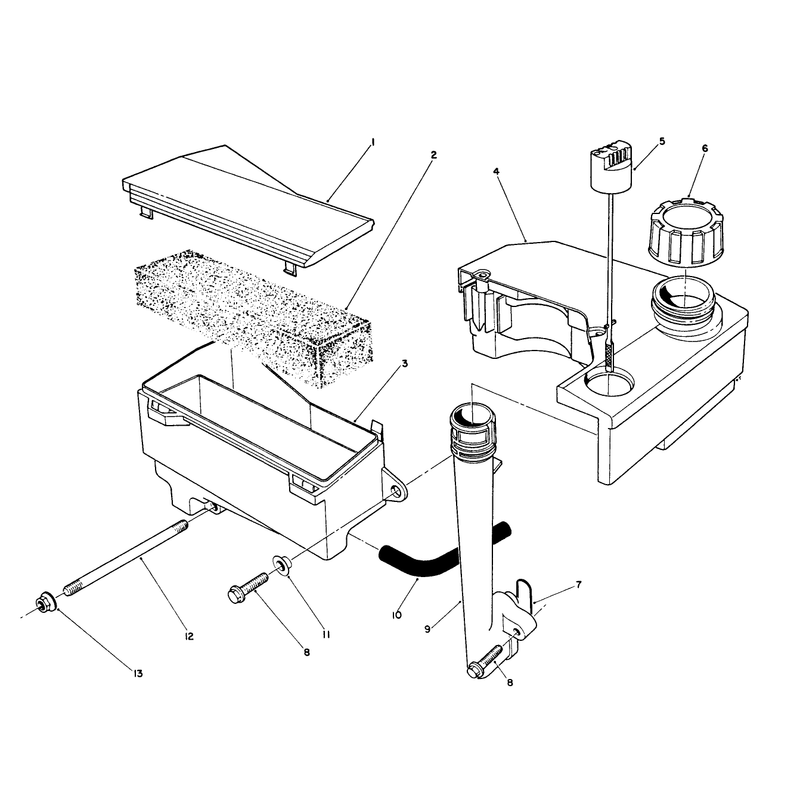 Air Cleaner & Fuel Tank Assembly (engine Model No. Vmk9-3)