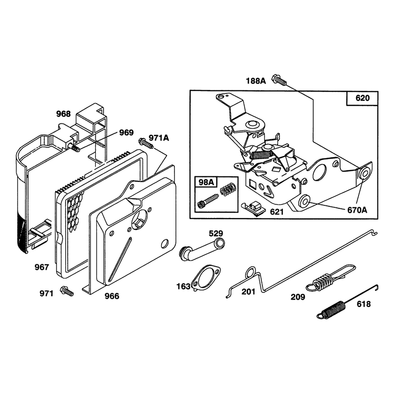 Engine Briggs and Stratton Model 124702-0189-01