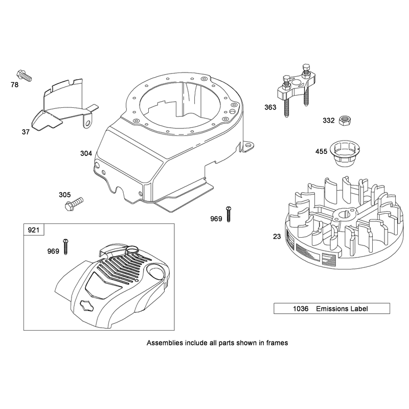 Blower Housing Assembly Briggs and Stratton 126L05-0213-F1