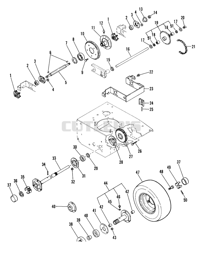 Friction Drive And Rear Axle