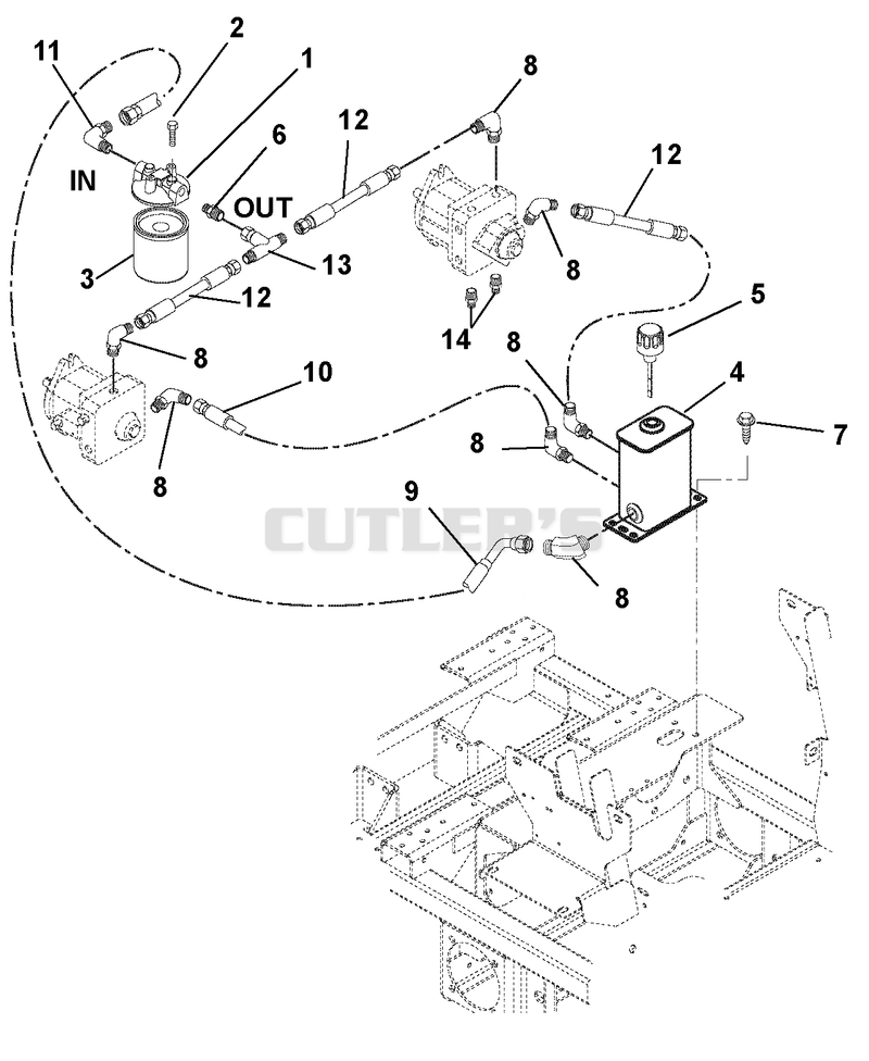 Hydraulic Tank, Filter, Pumps & Hoses