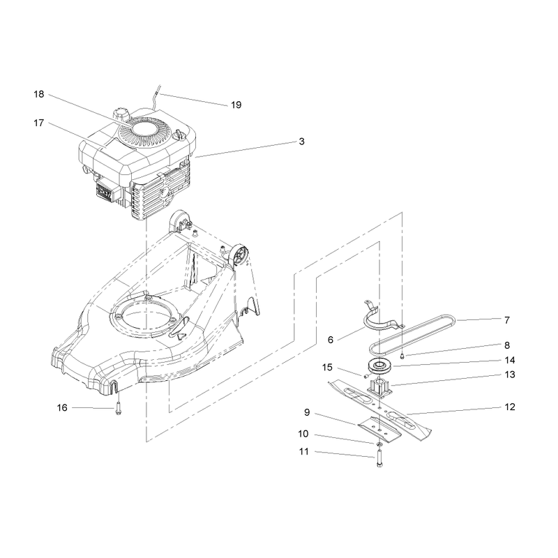 Engine and Blade Assembly