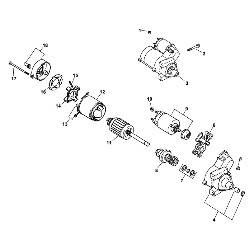 Starting System Assembly Engine Kohler Ch26s EFI Ps 78517