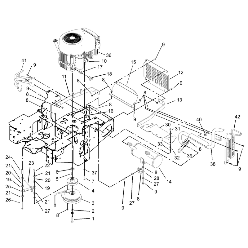 Engine and Clutch Assembly