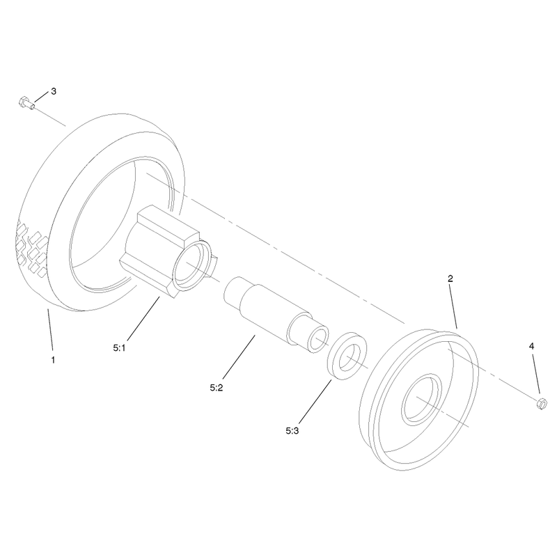 Front Wheel and Tire Assembly