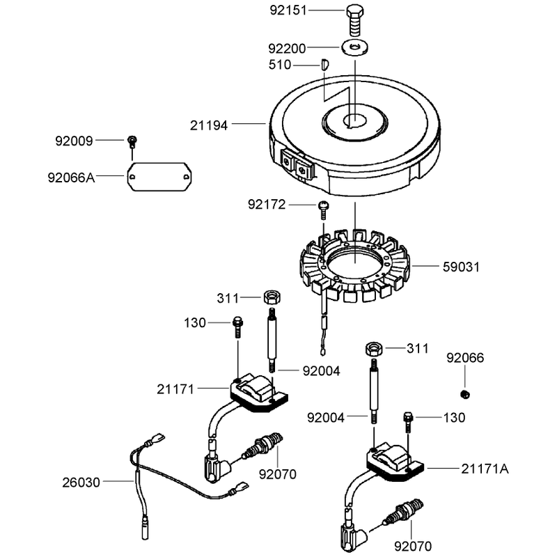 Electric Equipment Assembly Kawasaki FH430V-AS53