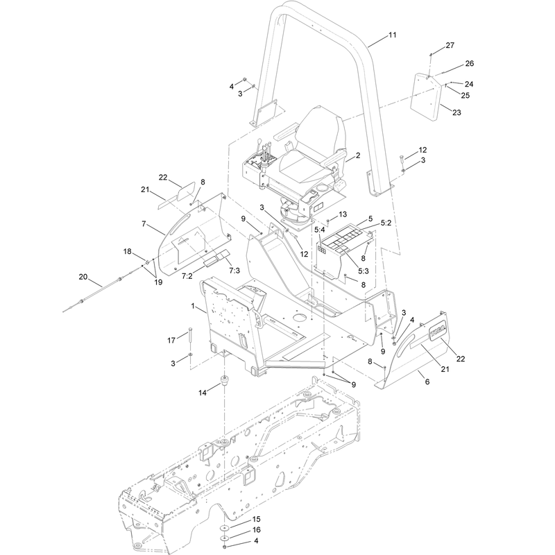 ROPS and Platform Assembly