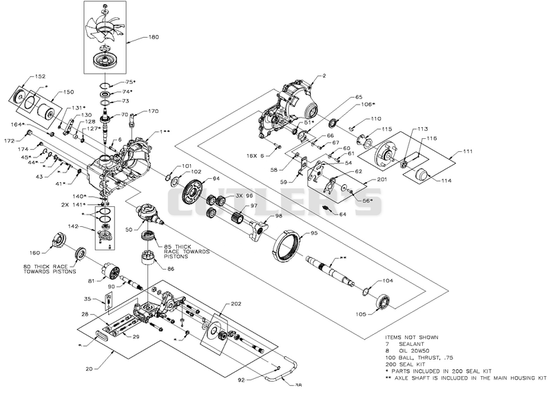 Transmission, LH - 05188200
