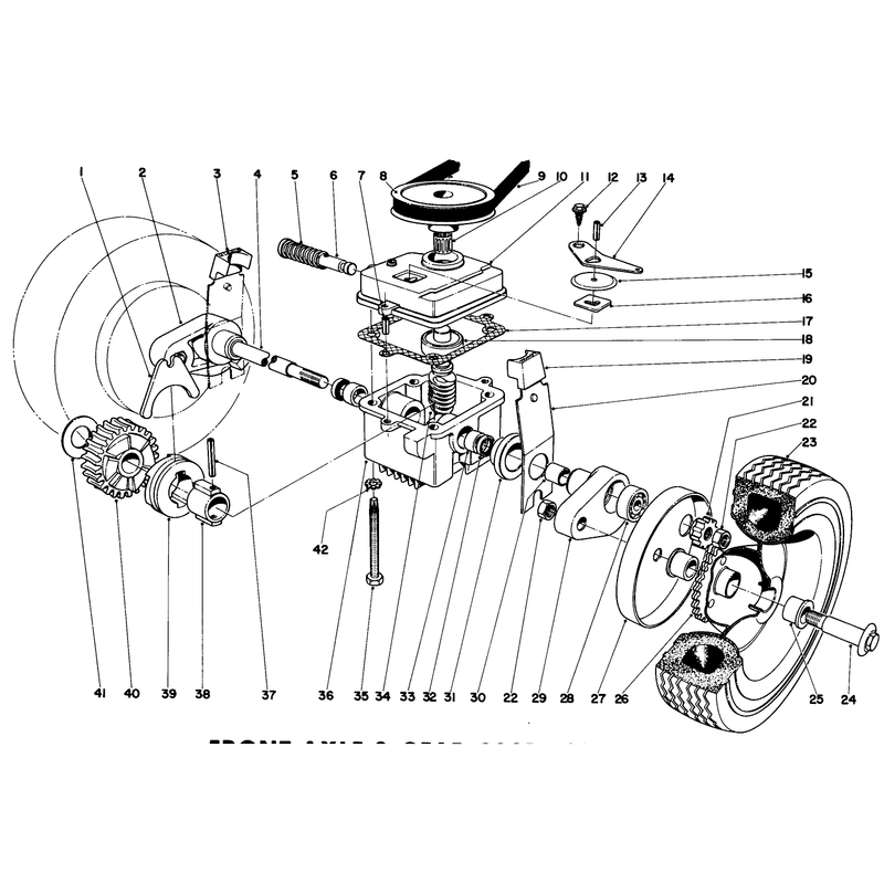 Front Axle and Gear Case Assembly