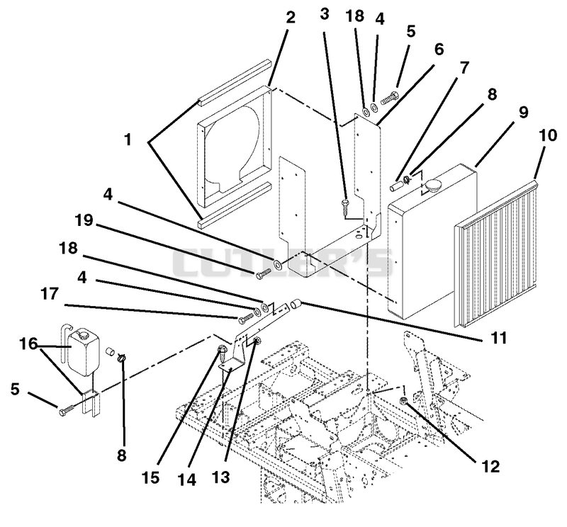 Radiator And Radiator Brackets