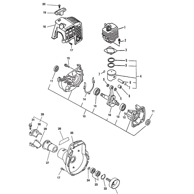 ENGINE, EXTERNAL/INTERNAL/CRANKCASE/FAN HOUSING/COVER