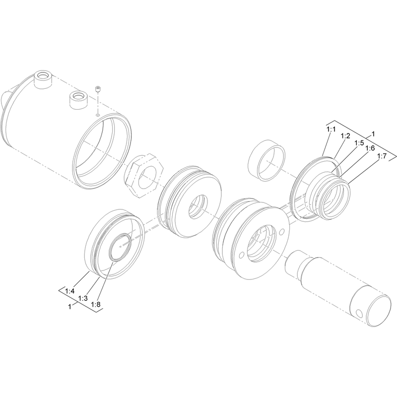 Hydraulic Cylinder Assembly No 125-4464