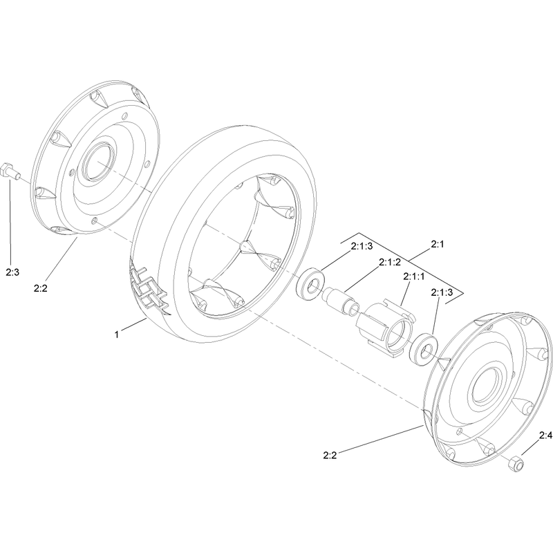 Front Wheel and Tire Assembly No 100-2870