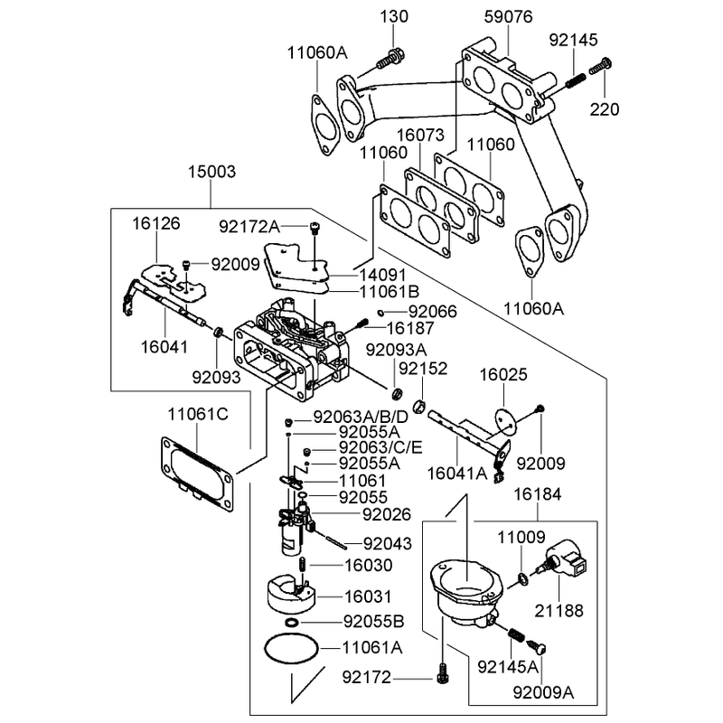 Carburetor Assembly Kawasaki FH770D-AS05