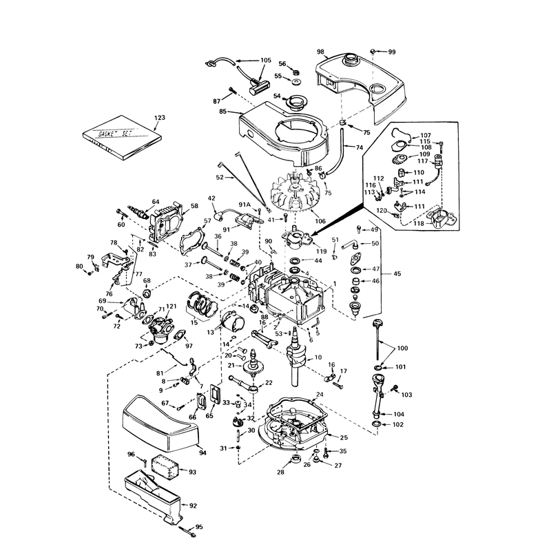 Engine Tecumseh Model No Tnt 100-10056c