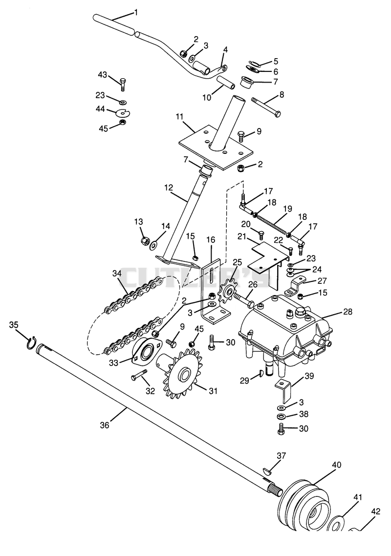 Gear Selector And Jack Shaft