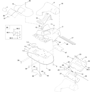 Deck Frame and Chute Assembly