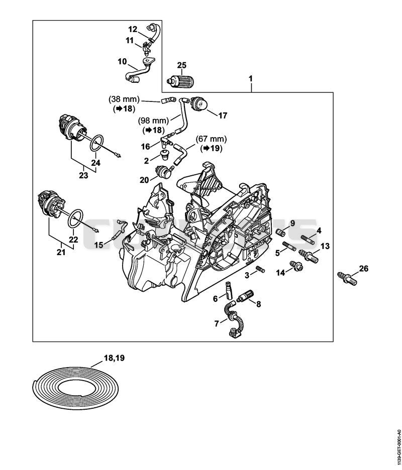 Engine housing ErgoStart/Easy2Start