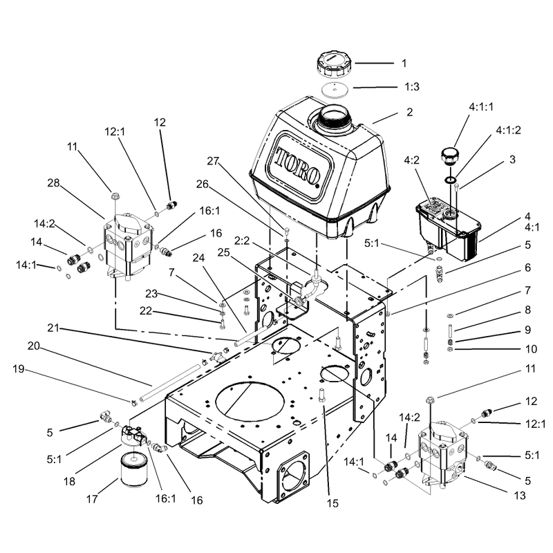Fuel Tank Hydraulic Tank Pump and Filter Assembly