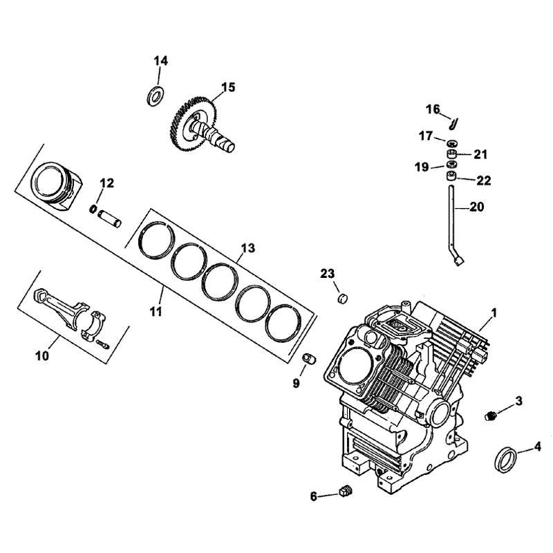 Group 2 Crankcase ch26s-78511 Kohler